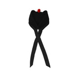 Scottish Black Wool Glengarry Hat with Red Pompom