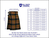 Men's 5 Yard Scottish Tartan Kilt, Highland Wedding Kilt, Buchanan Hunting Tartan Kilt