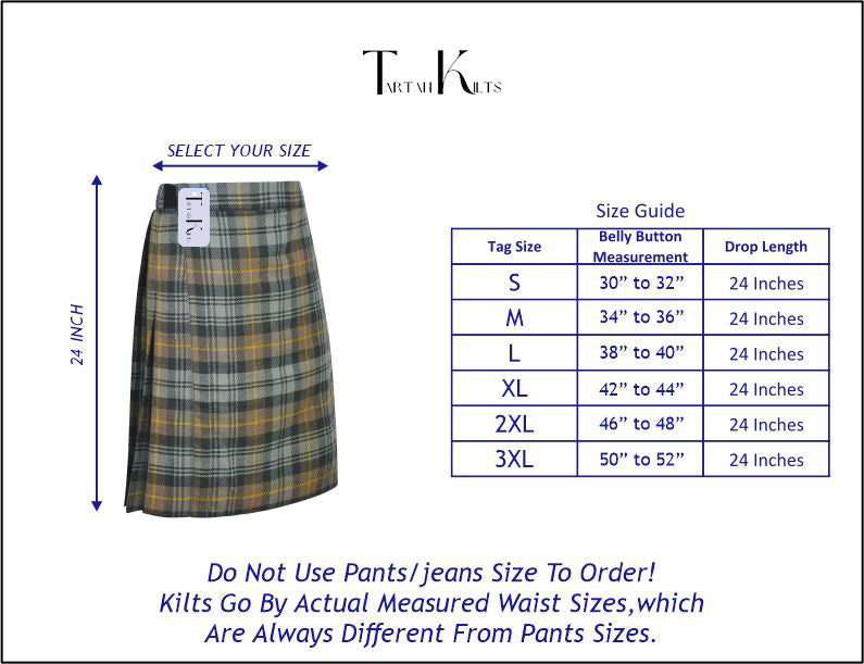 Mens Kilt for Sports, Our Golf Kilt Perfect for Traditional Scottish Clothing, Gordon Weathered Tartan Kilt