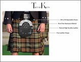 Premium Leather Sporran for Men - Ideal Kilt Accessories for Men, Scottish Kilt Sporran with Chain Belt Art # 7