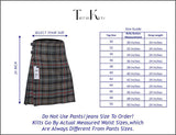 Men's 8 Yard Kilt for Men, Men's Deluxe Kilt, Scottish Tartan Kilt, Highland Wedding Kilt, Mackenzie Weathered Kilt