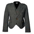 Scottish Grey Tweed Argyle Kilt Jacket With Waistcoat/Vest - Sizes 36"- 54"