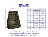 Men's 5 Yard Scottish Tartan Kilt, Highland Wedding Kilt, Black Watch Weathered Tartan Kilt