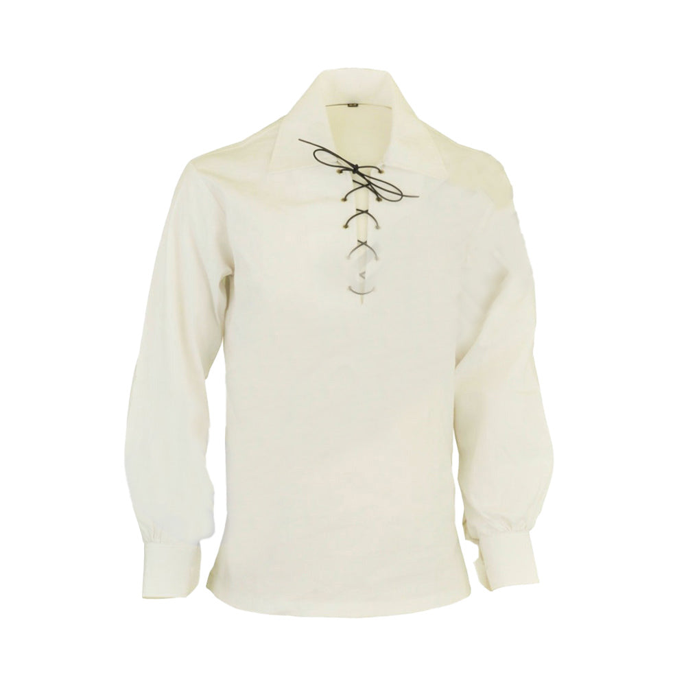Scottish Off White Ghillie Jacobite Jacobean Shirt