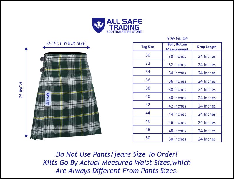 Men's 8 Yard Kilt for Men, Men's Deluxe Kilt, Scottish Tartan Kilt, Highland Wedding Kilt, St. Patrick Kilt