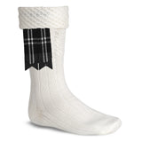 Scottish Tartan Kilt Flashes with Elastic Adjusters Granite