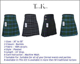 Men's 8 Yard Kilt for Men, Men's Deluxe Kilt, Scottish Tartan Kilt, Highland Wedding Kilt, Campbell Ancient Kilt