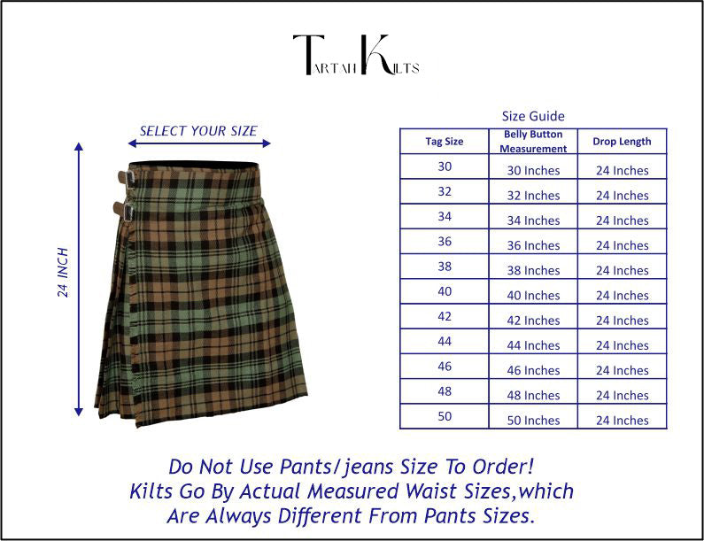 5 Yard Black Watch Weathered Tartan Kilt Stylish Scottish Outfit