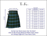 5 Yard Campbell Ancient Tartan Kilt Stylish Scottish Outfit