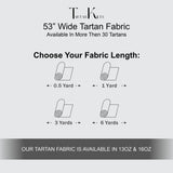 Scottish 13oz Tartan Plaid Fabric By The Yard - American Patriot Tartan