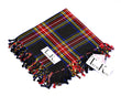 Scottish Men's Kilt Tartan Fly Plaid - Black Stewart