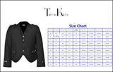 Scottish Blue Argyle Kilt Jacket With Waistcoat/Vest - Sizes 36"- 54"