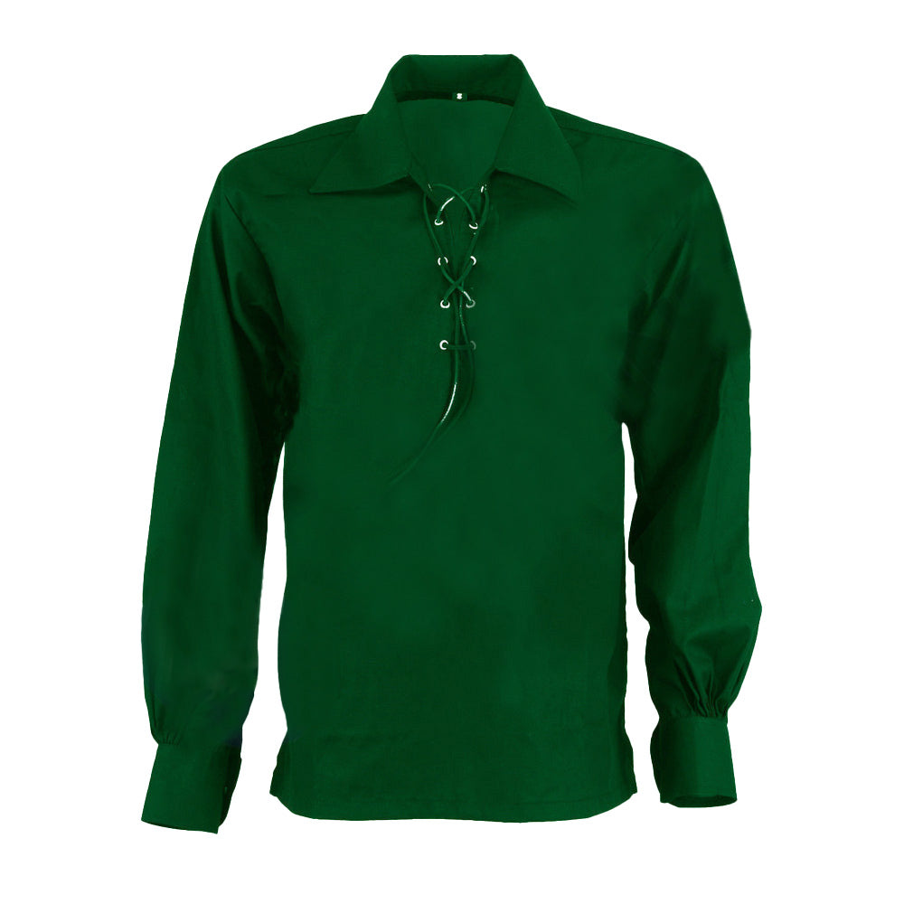 Scottish Green Ghillie Jacobite Jacobean Shirt