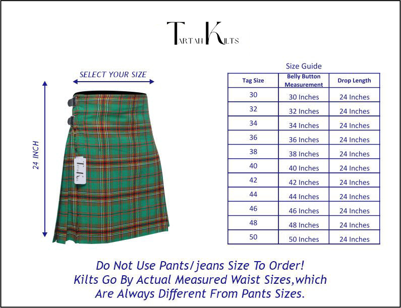 Men's 8 Yard Kilt for Men, Men's Deluxe Kilt, Scottish Tartan Kilt, Highland Wedding Kilt, Tara Murphy Kilt