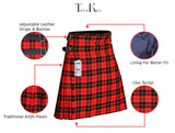 Men's 8 Yard Kilt for Men, Men's Deluxe Kilt, Scottish Tartan Kilt, Highland Wedding Kilt, Wallace Kilt