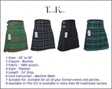 Men's 8 Yard Kilt for Men, Men's Deluxe Kilt, Scottish Tartan Kilt, Highland Wedding Kilt, Tara Murphy Kilt