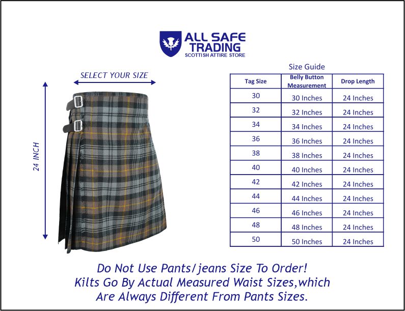 Men's 5 Yard Scottish Tartan Kilt, Highland Wedding Kilt, Gordon Weathered Tartan Kilt