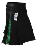 Men's Irish Heritage Tartan Hybrid Kilt with Cargo Pockets, Utility Kilt