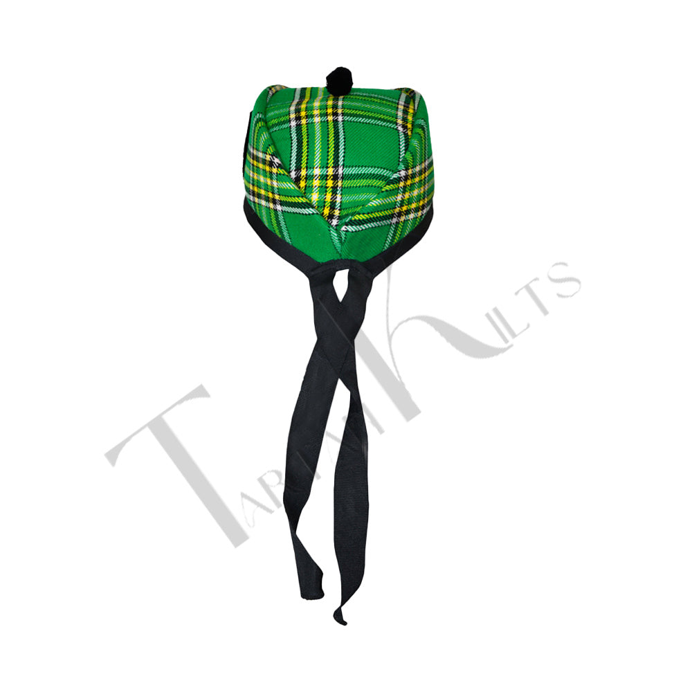 Scottish Irish Heritage Glengarry Hat with Red Pompom