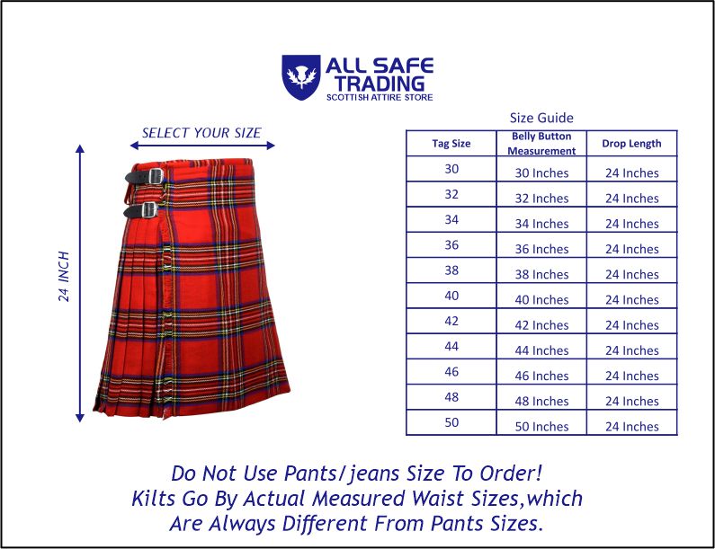 Men's 8 Yard Kilt for Men, Men's Deluxe Kilt, Scottish Tartan Kilt, Highland Wedding Kilt, Royal Stewart Kilt