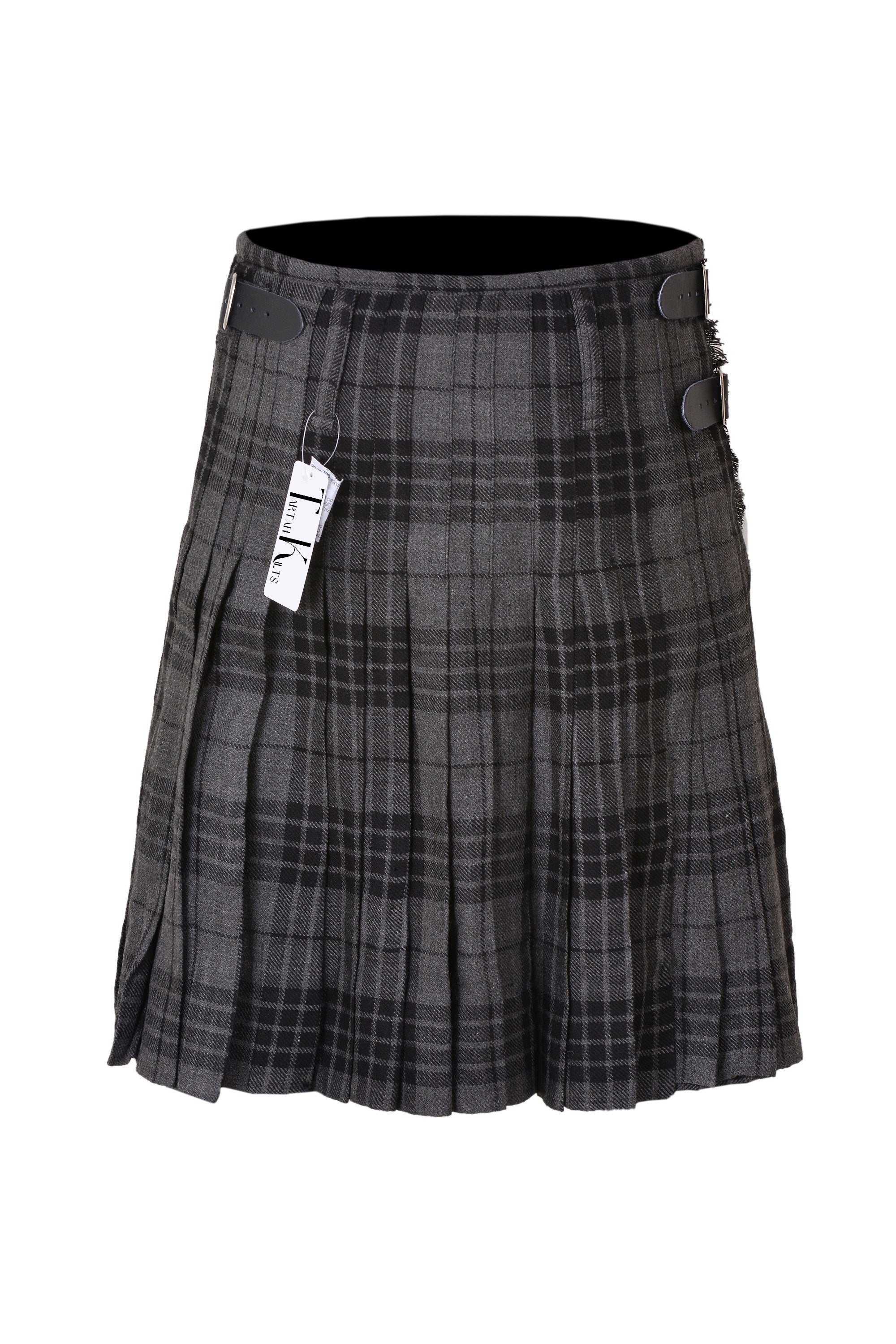 Men's 8 Yard Kilt for Men, Men's Deluxe Kilt, Scottish Tartan Kilt, Highland Wedding Kilt, Grey Watch Kilt