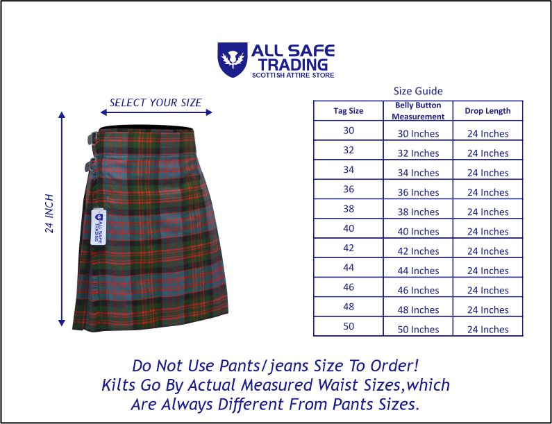 Men's 5 Yard Scottish Tartan Kilt, Highland Wedding Kilt, Macdonald Ancient Tartan Kilt