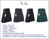Men's 8 Yard Kilt for Men, Men's Deluxe Kilt, Scottish Tartan Kilt, Highland Wedding Kilt, Macdonald Kilt