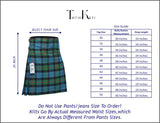 Men's 8 Yard Kilt for Men, Men's Deluxe Kilt, Scottish Tartan Kilt, Highland Wedding Kilt, Gunn Ancient Kilt