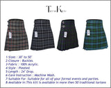 Men's 8 Yard Kilt for Men, Men's Deluxe Kilt, Scottish Tartan Kilt, Highland Wedding Kilt, Mackenzie Weathered Kilt