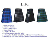 Men's 8 Yard Kilt for Men, Men's Deluxe Kilt, Scottish Tartan Kilt, Highland Wedding Kilt, Elliot Modern Kilt