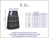 Mens Kilt for Sports, Our Golf Kilt Perfect for Traditional Scottish Clothing, Granite Tartan Kilt