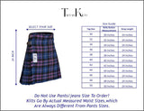 Men's 8 Yard Kilt for Men, Men's Deluxe Kilt, Scottish Tartan Kilt, Highland Wedding Kilt, Pride of Scotland Kilt