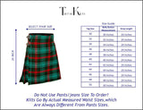 5 Yard Ross Hunting Tartan Kilt sizes