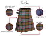 Men's 8 Yard Kilt for Men, Men's Deluxe Kilt, Scottish Tartan Kilt, Highland Wedding Kilt, Macdonald Ancient Kilt