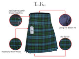 Men's 8 Yard Kilt for Men, Men's Deluxe Kilt, Scottish Tartan Kilt, Highland Wedding Kilt, Campbell Ancient Kilt