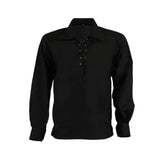 Scottish Boys Ghillie Kilt Shirt Black Jacobite Jacobean Shirt