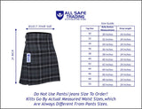 Men's 8 Yard Kilt for Men, Men's Deluxe Kilt, Scottish Tartan Kilt, Highland Wedding Kilt, Granite Kilt