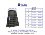 Men's 8 Yard Kilt for Men, Men's Deluxe Kilt, Scottish Tartan Kilt, Highland Wedding Kilt, Black Watch Weathered Kilt