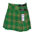 Green Irish Heritage Tartan Pleated Billie Kilt Skirt