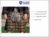 Premium Leather Sporran for Men - Ideal Kilt Accessories for Men, Scottish Kilt Sporran with Chain Belt Art # 2