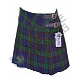 Women's 16'' Black Watch Tartan Pleated Billie Kilt Skirt