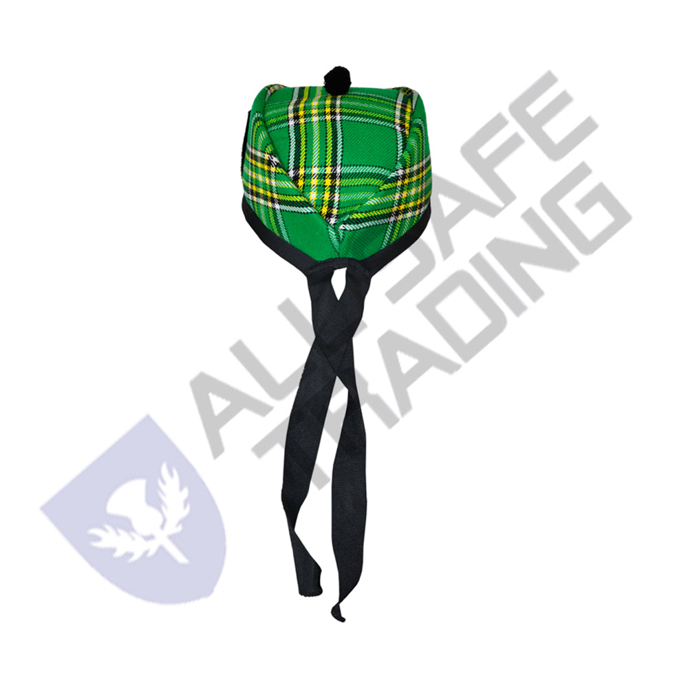 Scottish Irish Heritage Glengarry Hat with Red Pompom