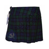 Women's 16'' Black Watch Tartan Pleated Billie Kilt Skirt