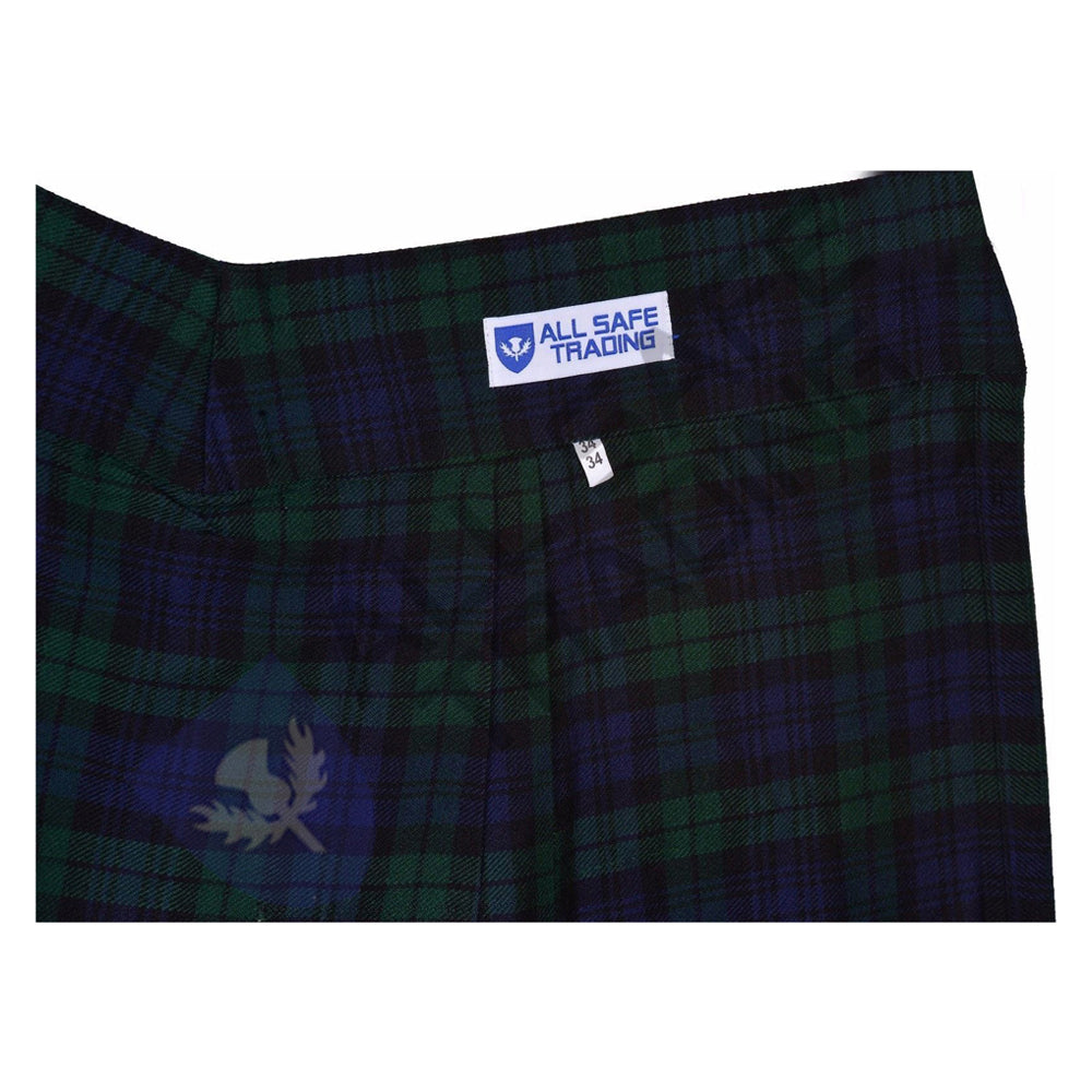 Women's 16'' Black Watch Tartan Pleated Billie Kilt Skirt