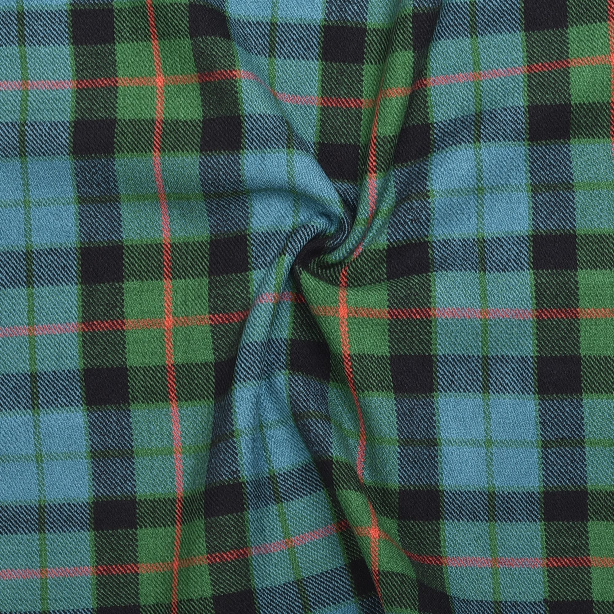 Scottish 13oz Tartan Plaid Fabric By The Yard - Gunn Ancient Tartan