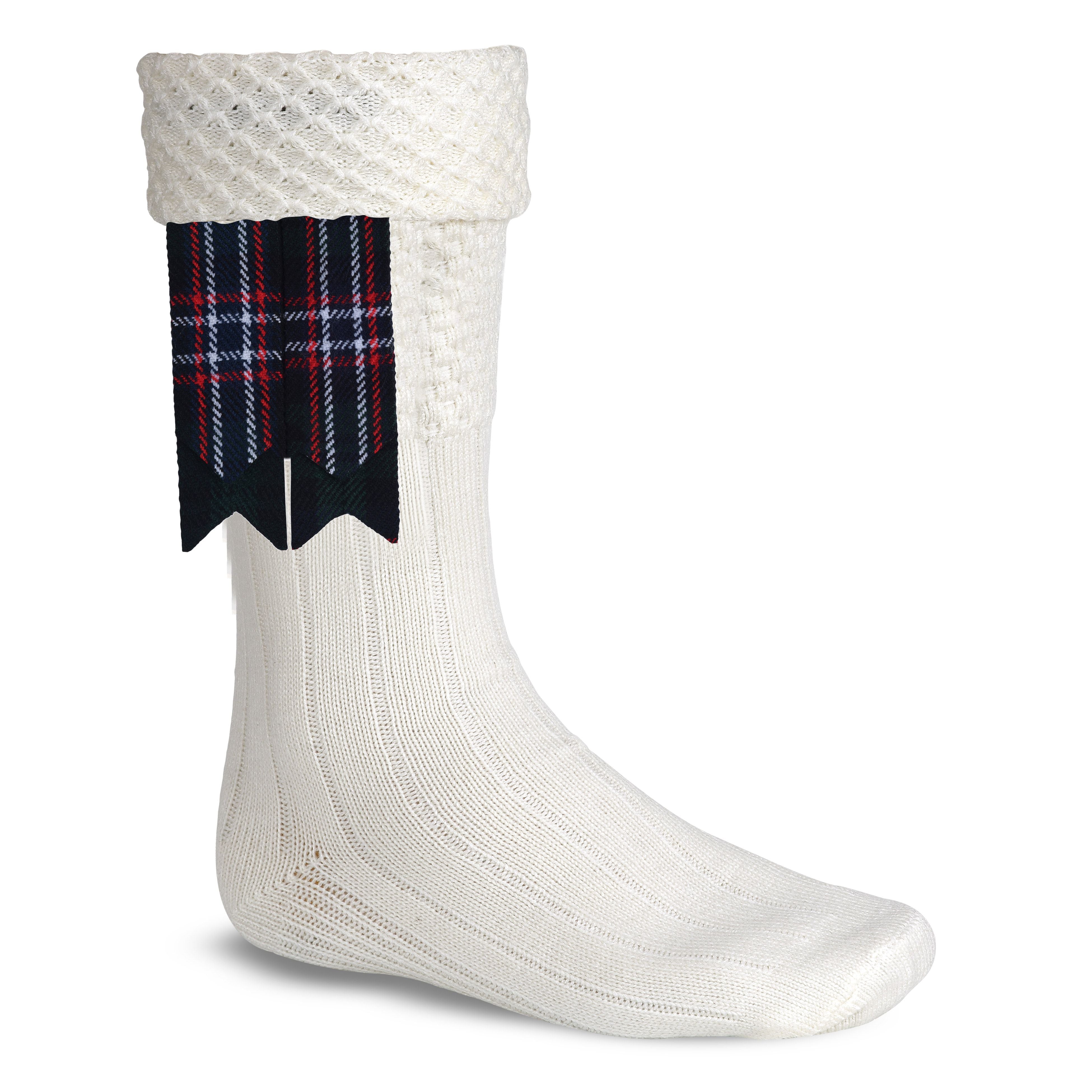 Scottish Tartan Kilt Flashes with Elastic Adjusters Scottish National