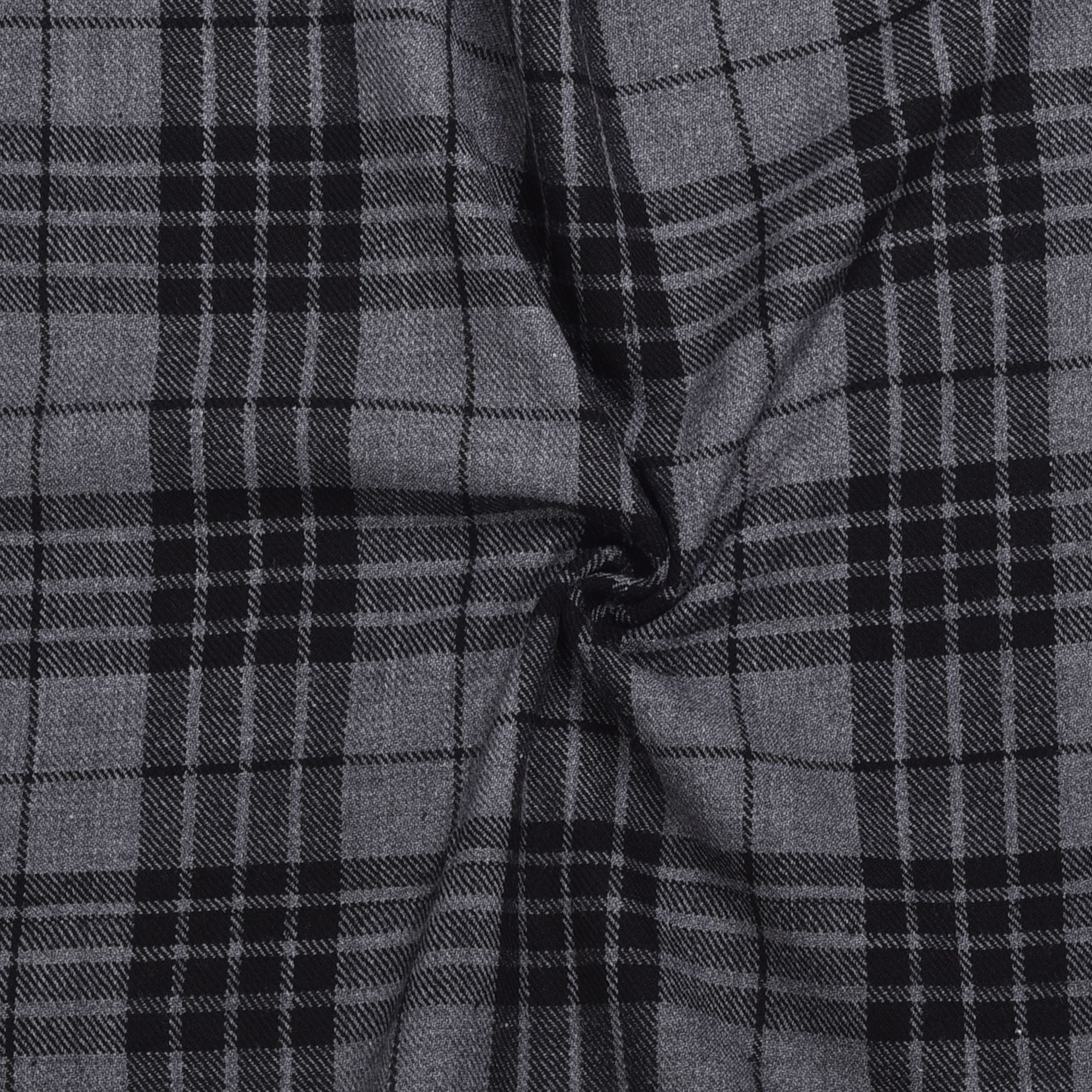 Scottish 13oz Tartan Plaid Fabric By The Yard - Grey Watch Tartan