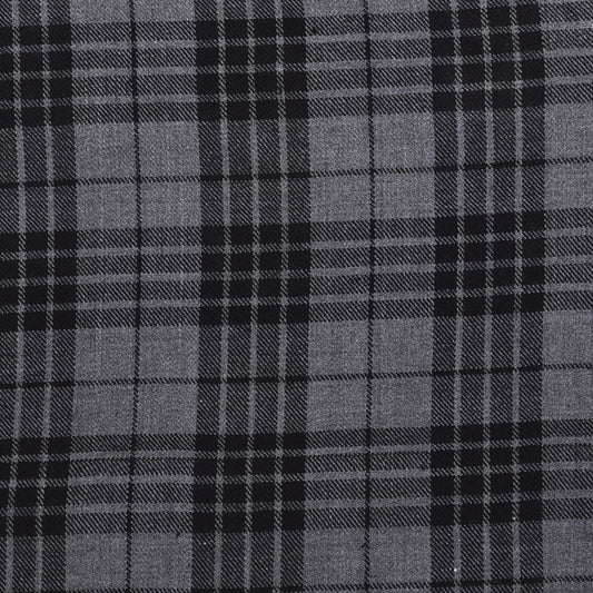 Scottish 13oz Tartan Plaid Fabric By The Yard - Grey Watch Tartan