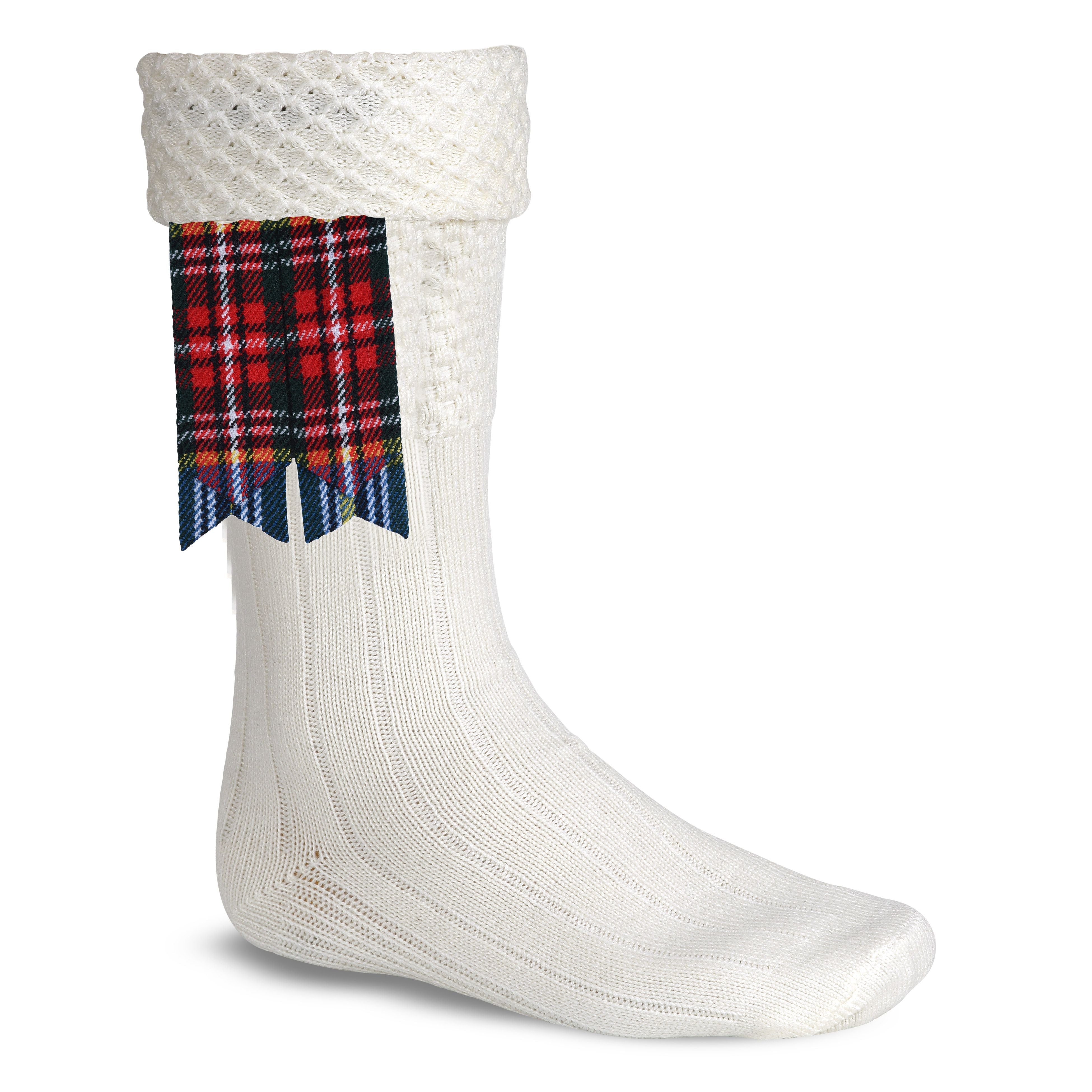 Scottish Tartan Kilt Flashes with Elastic Adjusters Macbeth