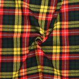 Scottish 13oz Tartan Plaid Fabric By The Yard - Buchanan Tartan